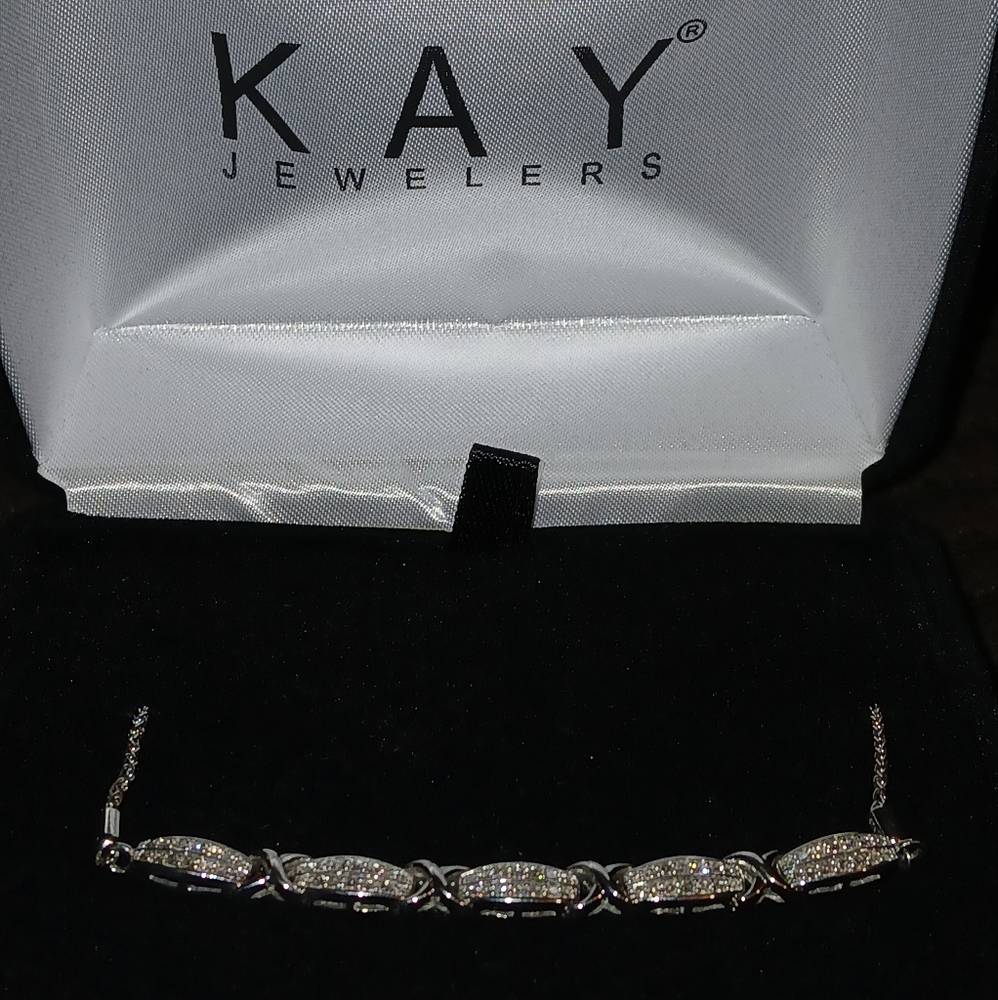 Diamond Bolo Bracelet 1/2 ct tw Round-Cut Sterling Silver 9.5"